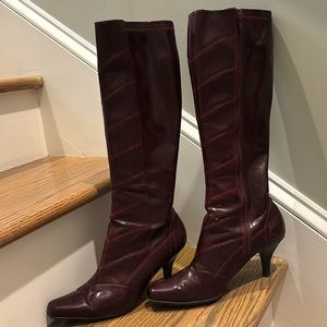 Cherry mocha high length boots with a heel. Size 7.5!!